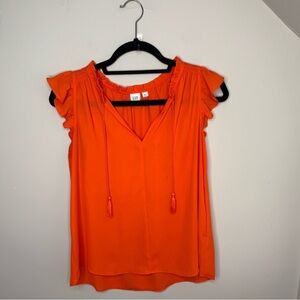 NWOT GAP Orange Flutter Sleeve Tank -XS